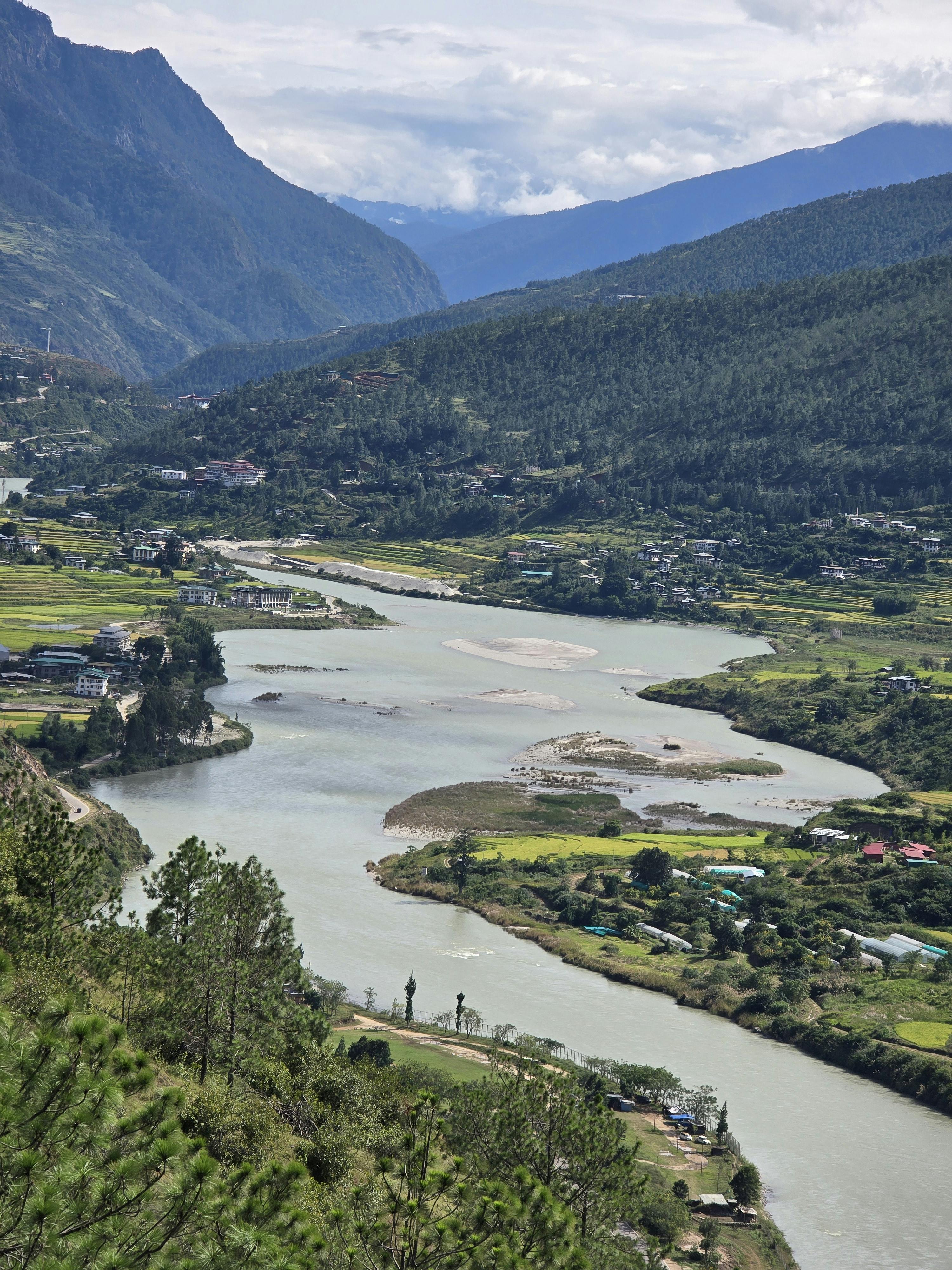 Himalayan mountains in Bhutan